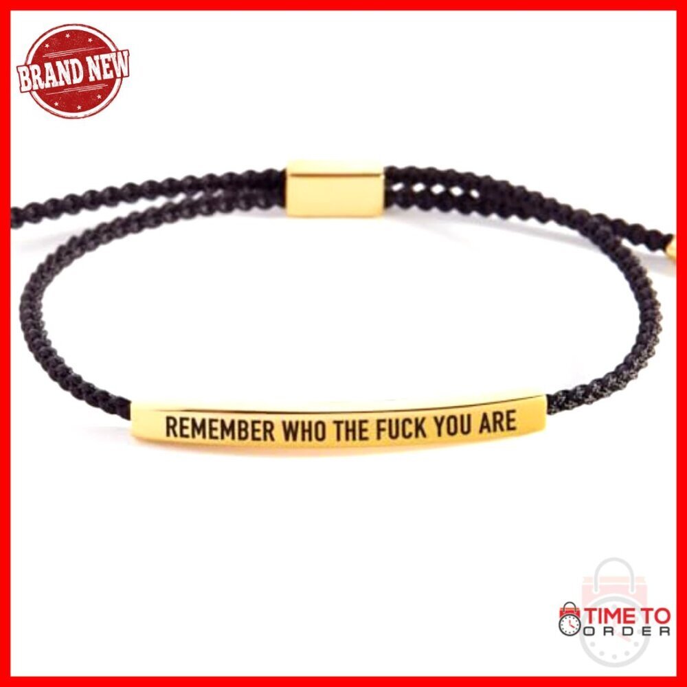 Adjustable Braided Bracelet Minimal Chic Inspirational Stainless Steel Gold - Picture 4 of 6